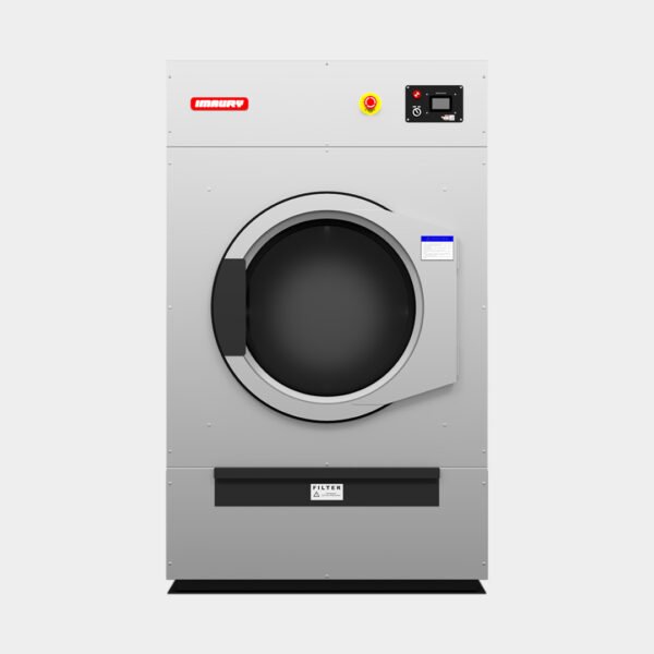 mesin pengering laundry imaury tumble dryer tdi series pemanas gas electric steam kapasitas 50 kg depan